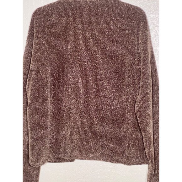 Evan-Picone Women's L Brown Button-Up V-Neck Cardigan Sweater  Acrylic/Polyester - Picture 10 of 14